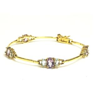 Vintage 925 Silver Spinel & Topaz Vermeil bracelet
